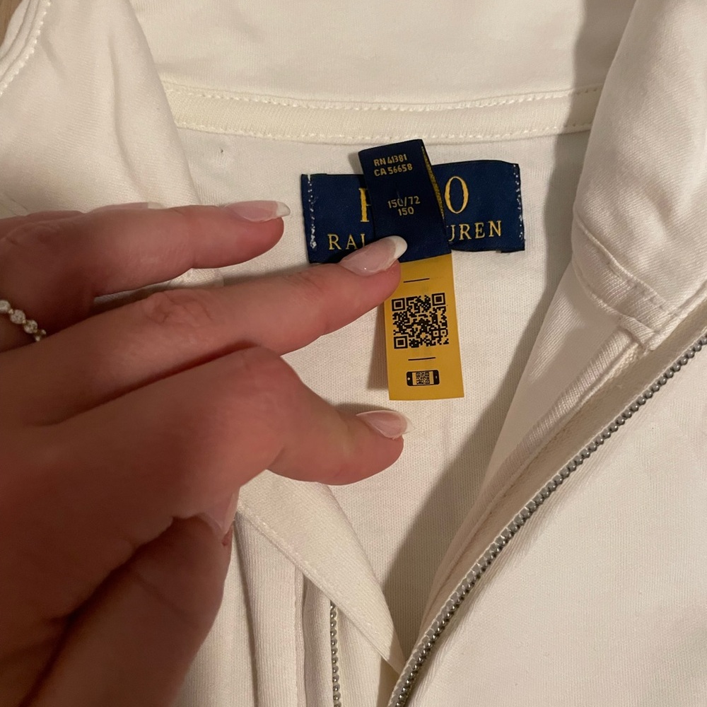 Polo Ralph Lauren Boys White Quarter-Zip Pullover - Picture 5 of 5